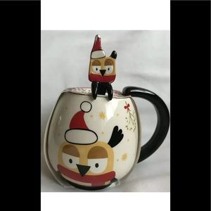 Winter Critters Mug And Spoon Set Owl Brand New